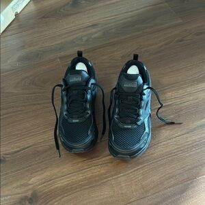 Skechers Black Athletic Shoes with Cushioned Sole
